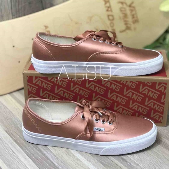 NWT VANS Authentic Satin Lux Rose W AUTHENTIC - Picture 6 of 8